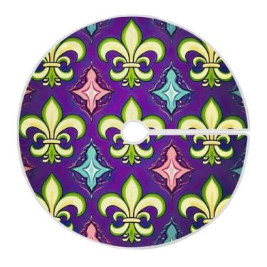 Imagem de Blueangle Saia de árvore de carnaval de 118 cm saia de poliéster macio para decoração de carnaval (275)