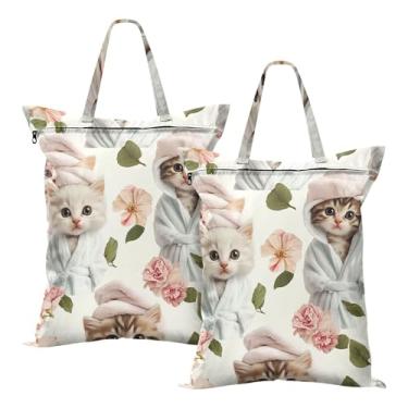 Imagem de SEHANY 2 peças de sacos grandes de lavanderia com alça, à prova d'água, bolsa de roupa para viagem e natação