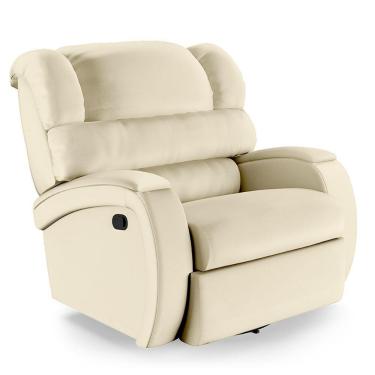 Imagem de Poltrona Do Papai Reclinável Napoli Glider Giratória Massagem Pu Fh1 Bege