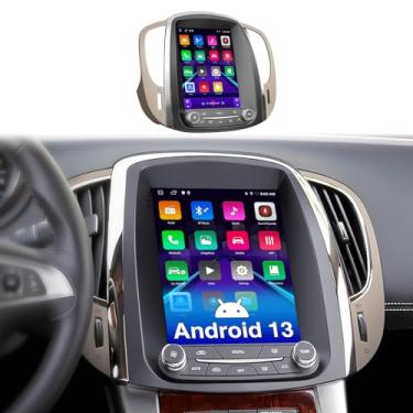 Imagem de Rádio estéreo para carro Android 13 de 9,7 polegadas, compatível com Buick Lacrosse 2009, 2010, 2011 e 2012, sem fio, CarPlay e Android, navegação GPS automática, atualização de rádio FM, câmera de