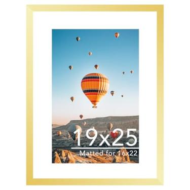 Imagem de JCJMY Porta-retrato de 48 x 63 cm com tapete de 40 x 56 cm, para exibição de foto 40 x 56 cm com tapete ou 48 x 63 sem tapete, moldura grande para pôster de 48 x 65 cm com acrílico, dourado