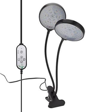 Imagem de Acouto Lâmpada LED para Cultivo de Plantas Alimentada por USB de 30 W Com Cabeças Duplas, 5 Níveis Reguláveis, Design à Prova d'água, Base de Clipe e Mangueira de 360 ​​graus Crescimento Ideal da