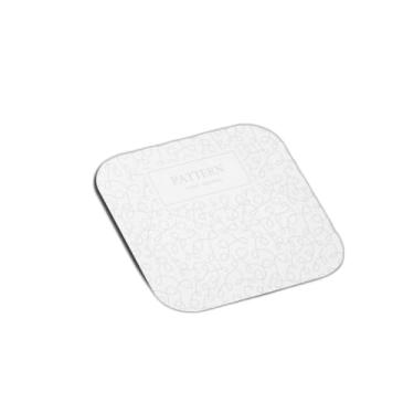 Imagem de Porta Copos Com Ilustração Personalizada Textura Branca e Cinza - Tamanho 10x10 cm