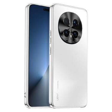 Imagem de LYJSMGZ Capa à prova de choque para Huawei Honor Magic 8 Pro/Magic 8, capa galvanizada antiimpressões digitais fosca, capa fina antiamarelamento, prata, Majic 8