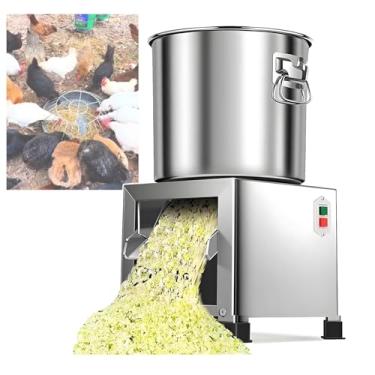 Imagem de CNAOHGHN Processador De RaçãO Comercial Para Aves De 1000 W A 1800 W Com 4 LâMinas,Picador E Cortador De Legumes EléTrico De 3500 Rpm,Porta De AlimentaçãO Grande, ProduçãO De 50 A 120 Kg/H