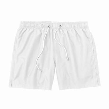Imagem de Short Bermuda Masculino Tactel Liso Praia Academia Preto-Masculino