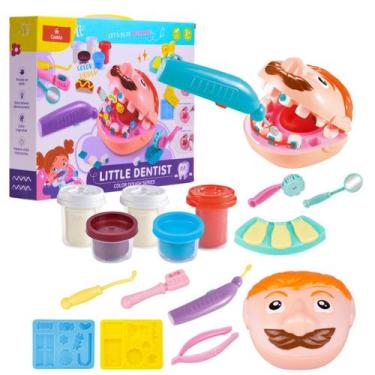 Imagem de Brinquedo Brincando de Dentista C/ Massinha e Acessórios - Castela