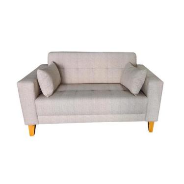 Imagem de Sofá  Gianni Tecido Acquablock Pé Trapézio Claro  140cm - 4R Estofados