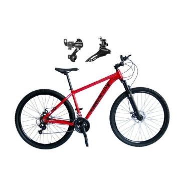 Imagem de Bicicleta Aro 29 Absolute Nero 5 Alumínio 21v Câmbios Shimano Freio A Disco Mountain Bike vermelho Tam: 19