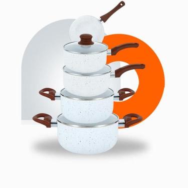 Imagem de Conjunto Lecce 5 Panelas com Indução Cerâmico Antiaderente - JMD2