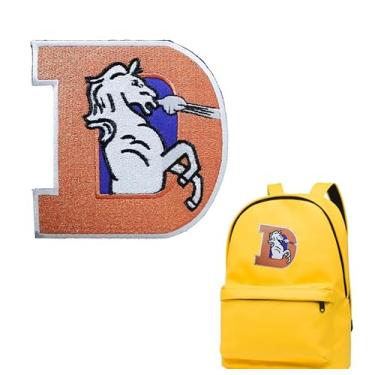 Imagem de 9,7 cm x 9,7 cm logotipo bordado de ferro para fãs do Broncos de futebol D - colete esportivo jaqueta jeans moletom com capuz mochila em/costurar ferro remendo - acessórios de roupas ou decorações de