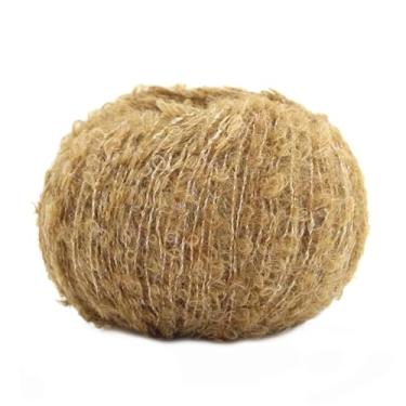 Imagem de Fio de lã macia tricô lã mistura de fios de crochê artesanato 25 g várias cores para bricolage suéteres boneca cachecóis acessórios cáqui dourado