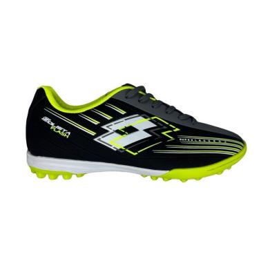 Imagem de Chuteira Society Lotto Solista Flash Unissex Preto Cinza-Unissex