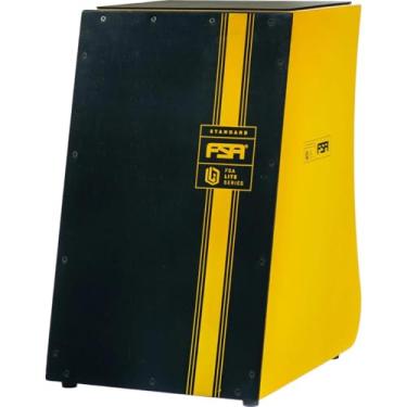 Imagem de Cajon FSA Instrumento de Percussão Profissional Feito à Mão - Graves Profundos, Som de Caixa Nítido, Madeira Brasileira, Design Ergonômico de Inclinação LITE STD LTS-04 AMARELO YELLOW