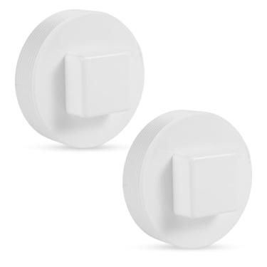 Imagem de 2 Tampão de Limpeza de PVC, Tampa Limpeza Esgoto com Rosca Macho NPT 6" Fixada em Canos Esgoto e Drenagem para Sistemas Tubulação Drenagem Encanamento
