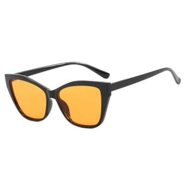 Imagem de Óculos de Sol Femininos e Masculinos com Degradê em Cores Candy, Proteção UV400, Ideais para Esportes ao Ar Livre, Corrida e Ciclismo, nas Cores Preto e Amarelo.