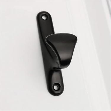 Imagem de HTNAFONI Puxadores e puxadores de armário de alumínio preto simples puxadores de gaveta de cozinha puxadores de móveis ferragens de porta 1 peça