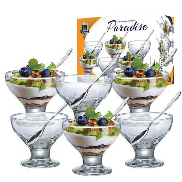 Imagem de Conjunto de Taças de Sobremesa Ruvolo New Paradise em Vidro - 12 Peças