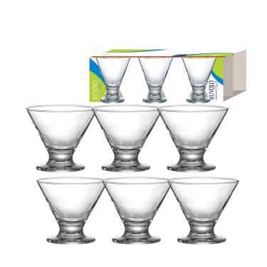 Imagem de Conjunto de Taças de Sobremesa Ruvolo Egito em Vidro - 6 Peças