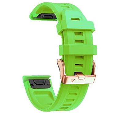 Imagem de EZZON Pulseira de relógio de silicone de liberação rápida de 20 mm para relógio Garmin Fenix 6 6S Pro 5 5S Plus Descent Mk2S D2 Pulseira Correa (Cor: I, Tamanho: Para Fenix 5S Plus)