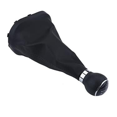Imagem de Generic Kit de Polainas de Botão de Mudança de Marcha Elegante de 6 Velocidades para II 2 MK2 2003-2010, Plástico Preto de + Couro, Ajuste Direto, 1x Kit para Entusiastas de Carros