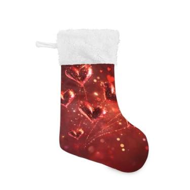 Imagem de Blueangle Pacote com 2 meias de Natal de fogos de artifício de 48 cm para decorações de festas de fim de ano, suportes de presente e meias (255)