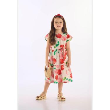 Imagem de Vestido Cereja Midi Algodão Linho Up Baby-Feminino