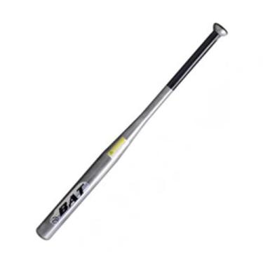 Imagem de Taco de beisebol de aço liga reforçado de 28 polegadas/taco de beisebol para fitness (Prata)