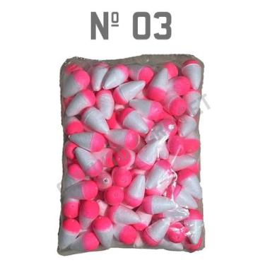 Imagem de Boia Isopor Para Pesca Nº 3 - Pacote Com 100 Unidades - Pelikano