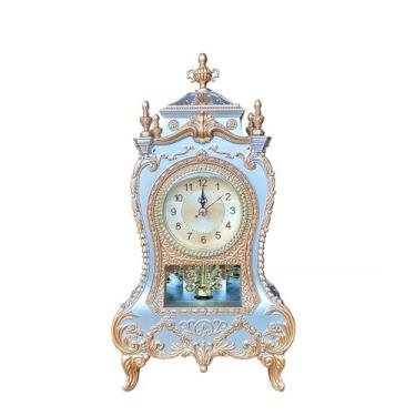 Imagem de Relógio de mesa moderno e leve relógio de mesa de luxo para casa sala de estar quarto casa relógio de quartzo relógio de mesa relógio de escritório relógio de mesa (B)