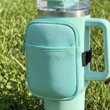 Imagem de Suporte para garrafa de água, bolsa de garrafa de água para telefone, bolsa de copo para cartões e chaves, verde