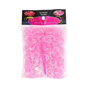 Imagem de Kit De Fazer Pulseiras DIY Para Crianças 600 Peças Elásticos De Borrac