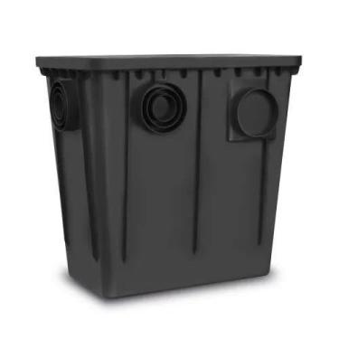 Imagem de Caixa Gordura 52 Litros 52x33 Cm com Cesto Preta - Roma