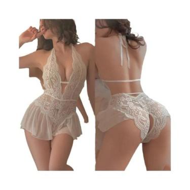 Imagem de Body De Renda Sem Entrepernas, Lingerie Sexy Para Mulheres, Sutiã Aber