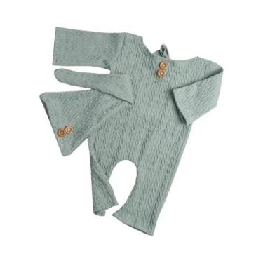 Imagem de Conjunto De Roupas De Tricô Para Bebê Menino, Macacão E Gorro Para Ses