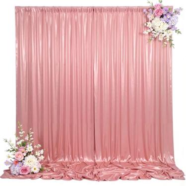 Imagem de 6 x 3 m, cortinas de fundo de ouro rosa com glitter, lantejoulas, pano de fundo para foto, tecido, brilhante, pano de fundo, para chá de bebê, casamento, festa de aniversário, cenário fotográfico, 1,5