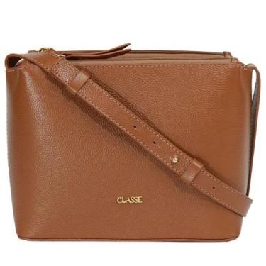 Imagem de Bolsa Classe Couro Crossbody Tati Feminina Marrom, Marrom, UN