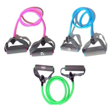 Imagem de Kit Extensor Elástico 3 Resistências Tubing Live Up-Unissex