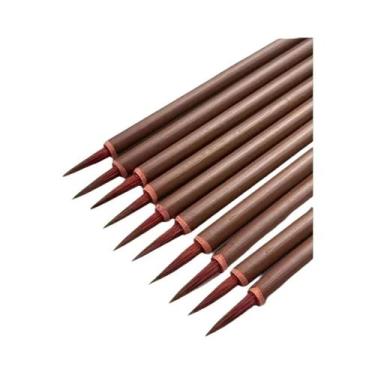 Imagem de Pincéis Artesanais De Ponta Fina Para Caligrafia Chinesa E Pintura Dig