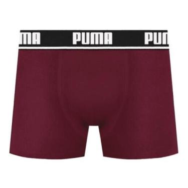Imagem de Cueca Puma Boxer Cotton Adulto Elástco 35MM, Bordô, M