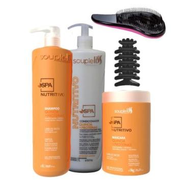 Imagem de Kit spa nutritivo home care soupleliss 3x1 quinoa proteínas - Souple L