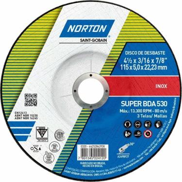 Imagem de Disco De Desbaste Bda 530 115x5,0x22,23mm - 66252842938 - Norton