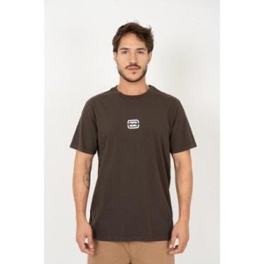 Imagem de Camiseta Billabong B471A1120 Bracket Wave - Marrom-Masculino