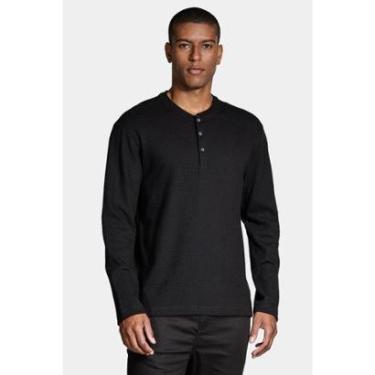 Imagem de Camiseta Aramis Manga Longa Portuguesa Quadrile Preto-Masculino