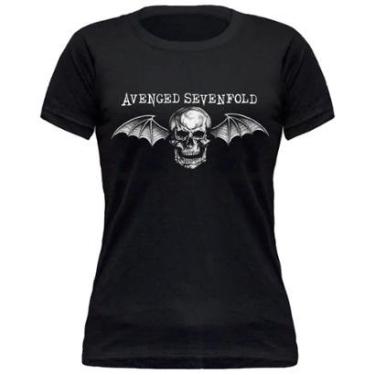 Imagem de Camiseta Baby Look Avenged Sevenfold Stamp Feminina em Algodão Manga Curta-Feminino