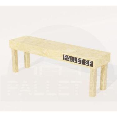 Imagem de Banco de Pallet de Madeira OSB 122x30x50 cm para Jardim e Decoração - 