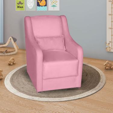 Imagem de Poltrona Para Amamentação Glamour Com Almofada Rosê