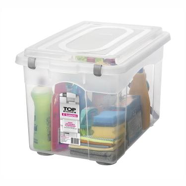 Imagem de Caixa Organizadora Sanremo Top Stock em Plástico Cristal 56L