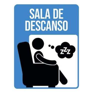 Imagem de Kit 5 Placas Sinalização - Sala De Descanso Setor Desenho - Sinalizo