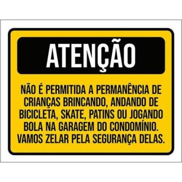 Imagem de Kit 5 Placas Não Permitida Permanência Bola 27X35 - Sinalizo